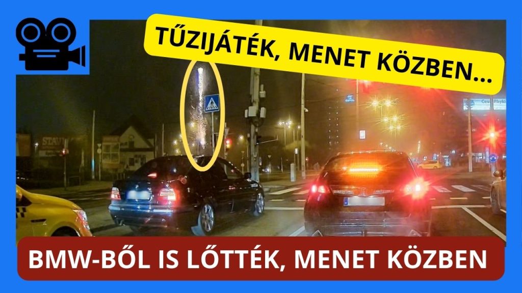 Még egy BMW-ből is tűzijátékot lőttek menet közben az Üllői úton