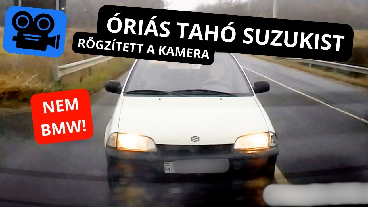 Méghogy BMW… Óriás tahó suzukist rögzített a fedélzeti kamera Maglódon