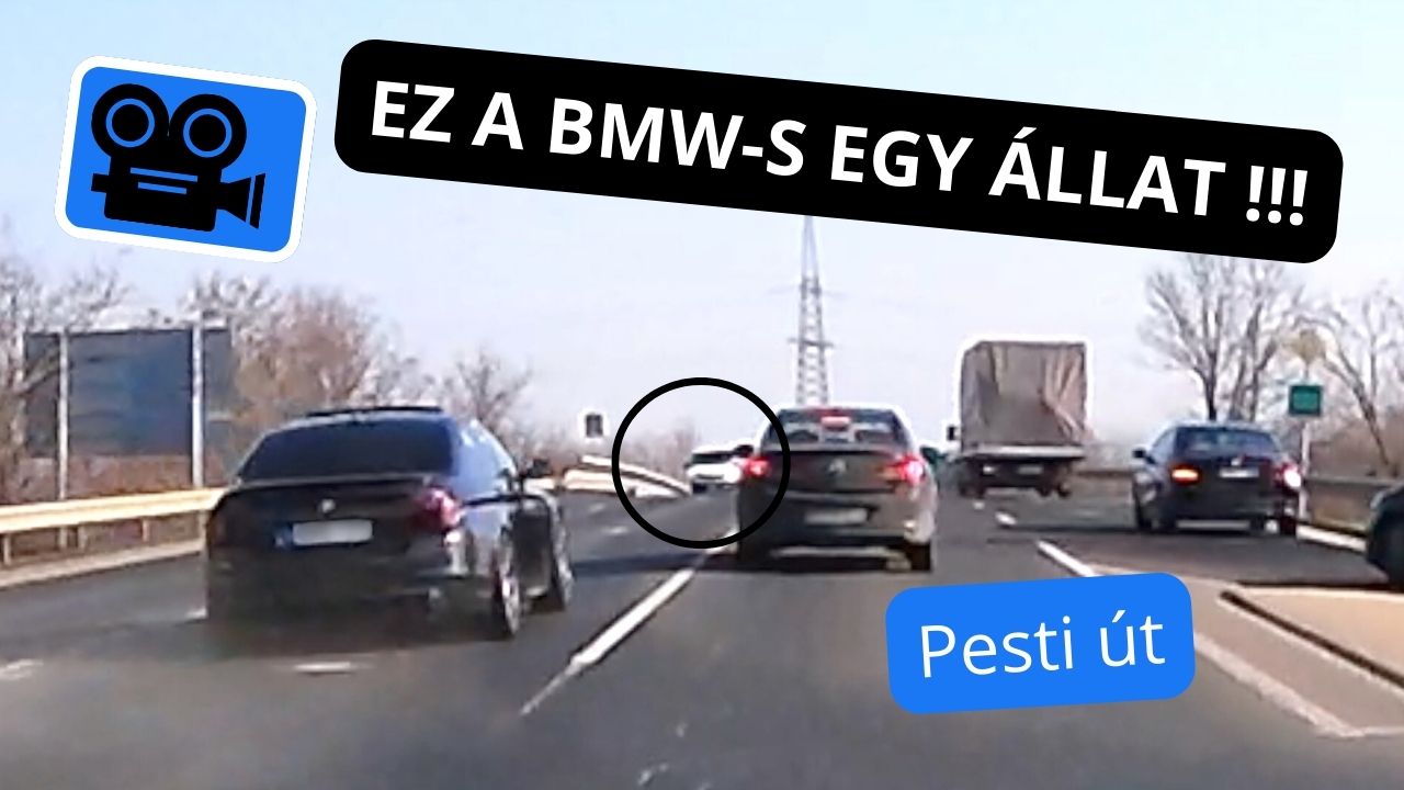 Ne szépítsük! Ez a BMW-s egy állat! Az ámokfutó taxisnak pedig igen zsíros fuvarja lehetett