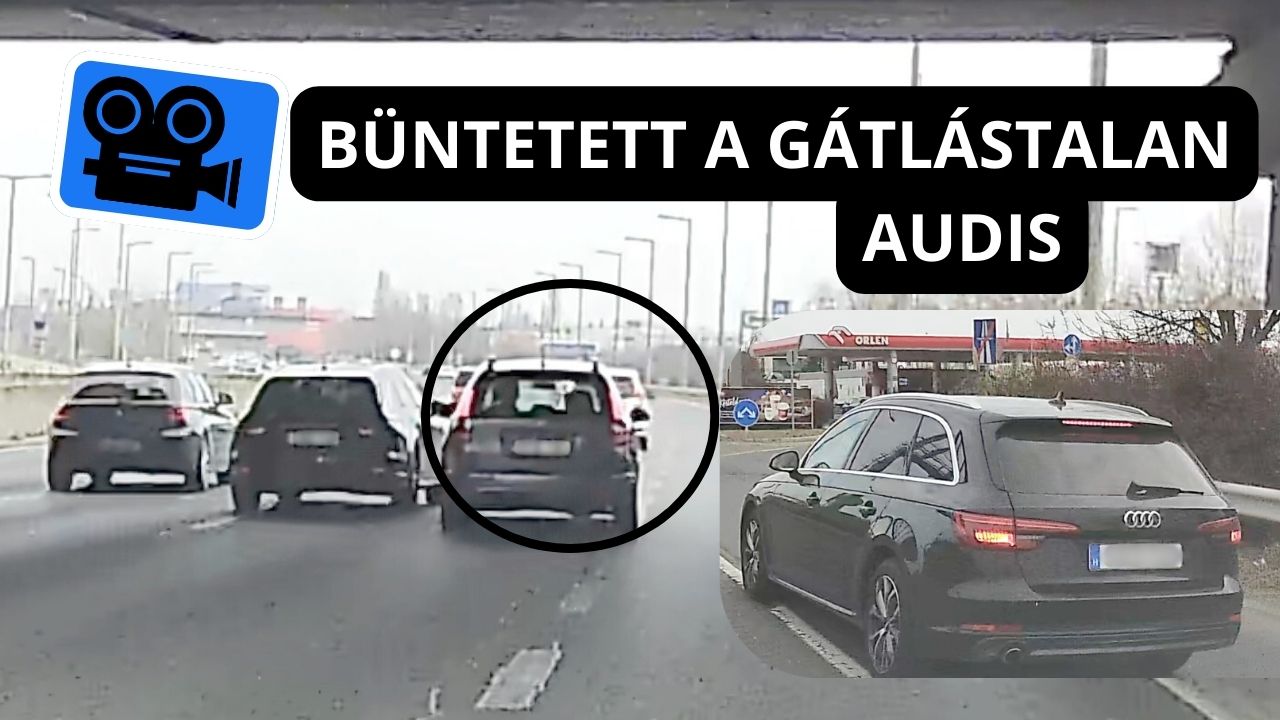 Gátlástalan audis elé hajtott a Hyundai sofőrje, büntetőfékezés lett a jutalom