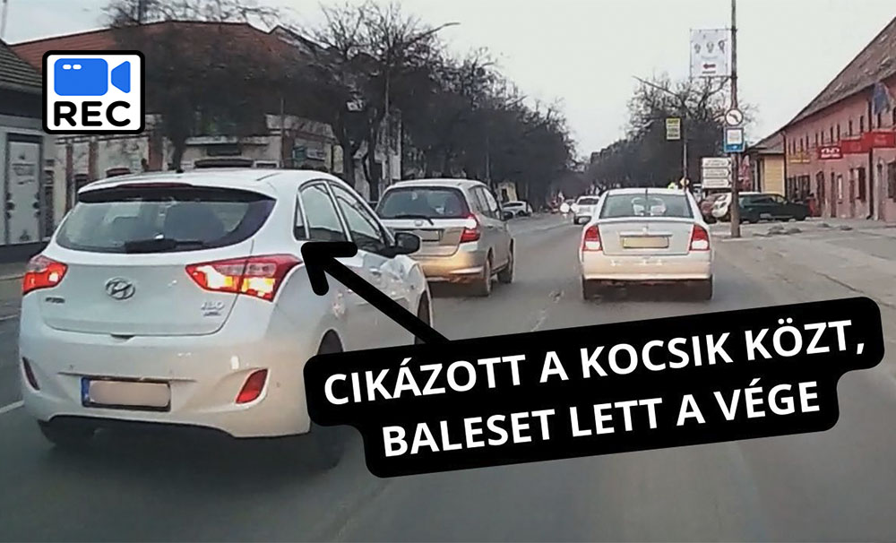 Cikázott az autók között, majd megtörtént a baleset Vácon