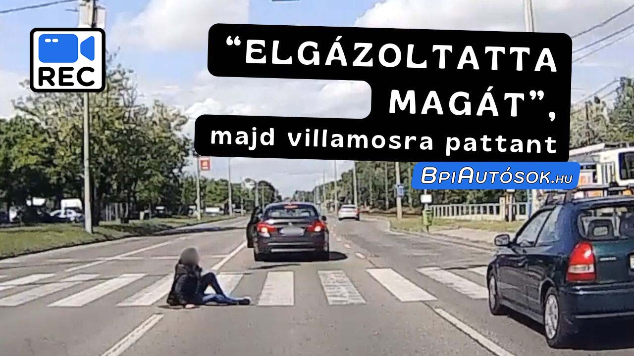 Piros lámpánál „gázoltatta el magát” egy BMW-vel, aztán bicegve lelépett a villamossal