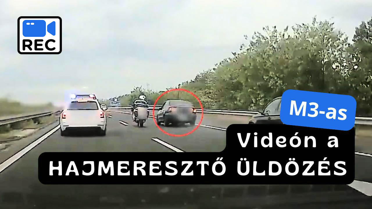 Hajmeresztő üldözés az M3-ason – Motoros rendőrt próbált leszorítani a menekülő