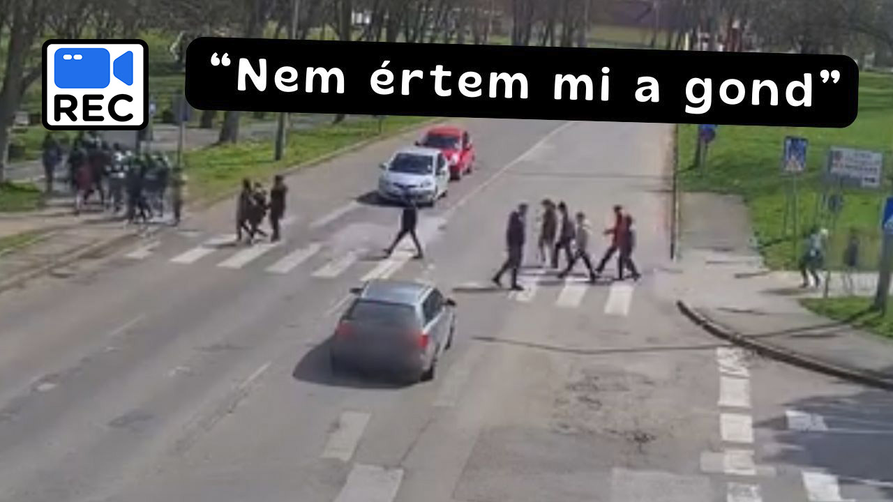 Nem értem, mi a gond – mondta, miután áthajtott a gyerekek között a zebrán