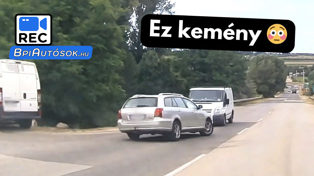 Frontálisan volt útjában egy furgon, de előtte majdnem a kamerásba szállt bele