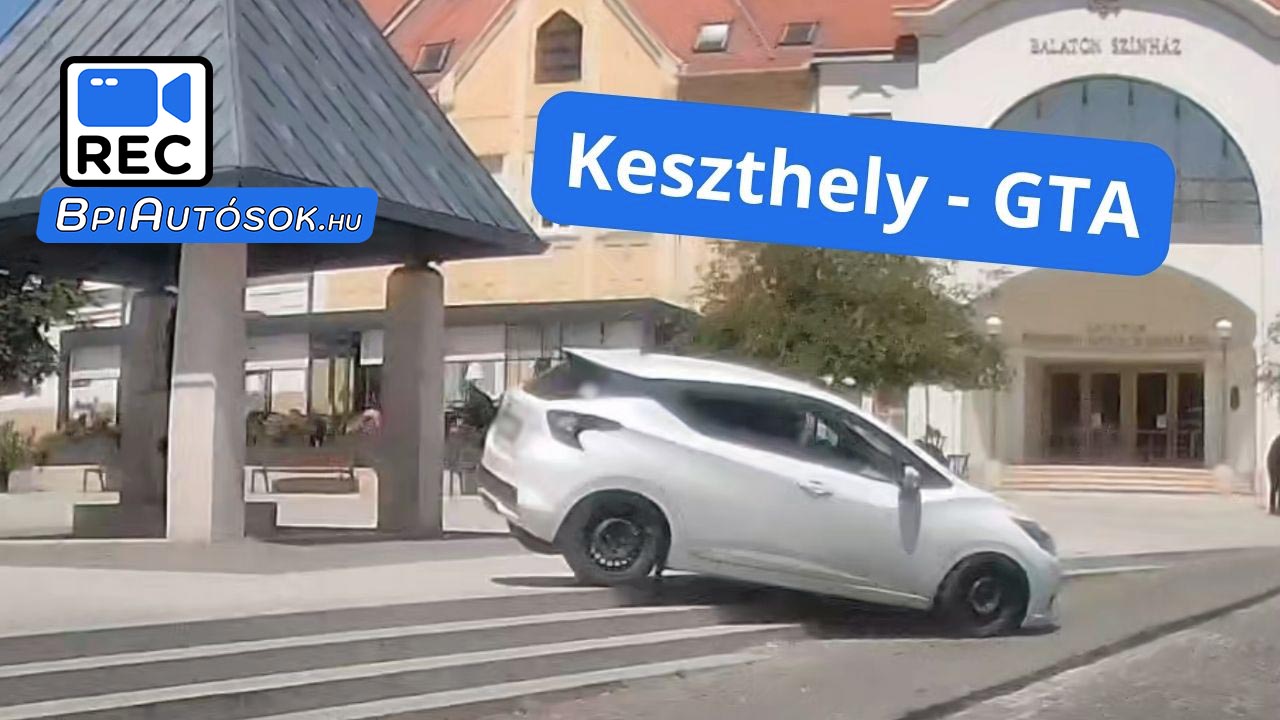 Szemrebbenés nélkül hajtott le a lépcsőn Keszthely főterén egy sofőr