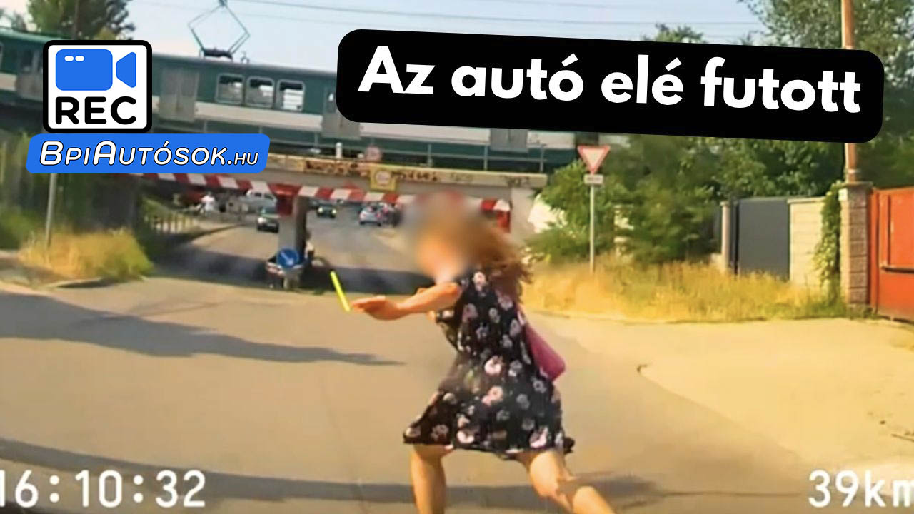Elképesztő reakció! Centiken múlt a tragédia – egy fiatal lány futott ki az autó elé Szigetszentmiklóson