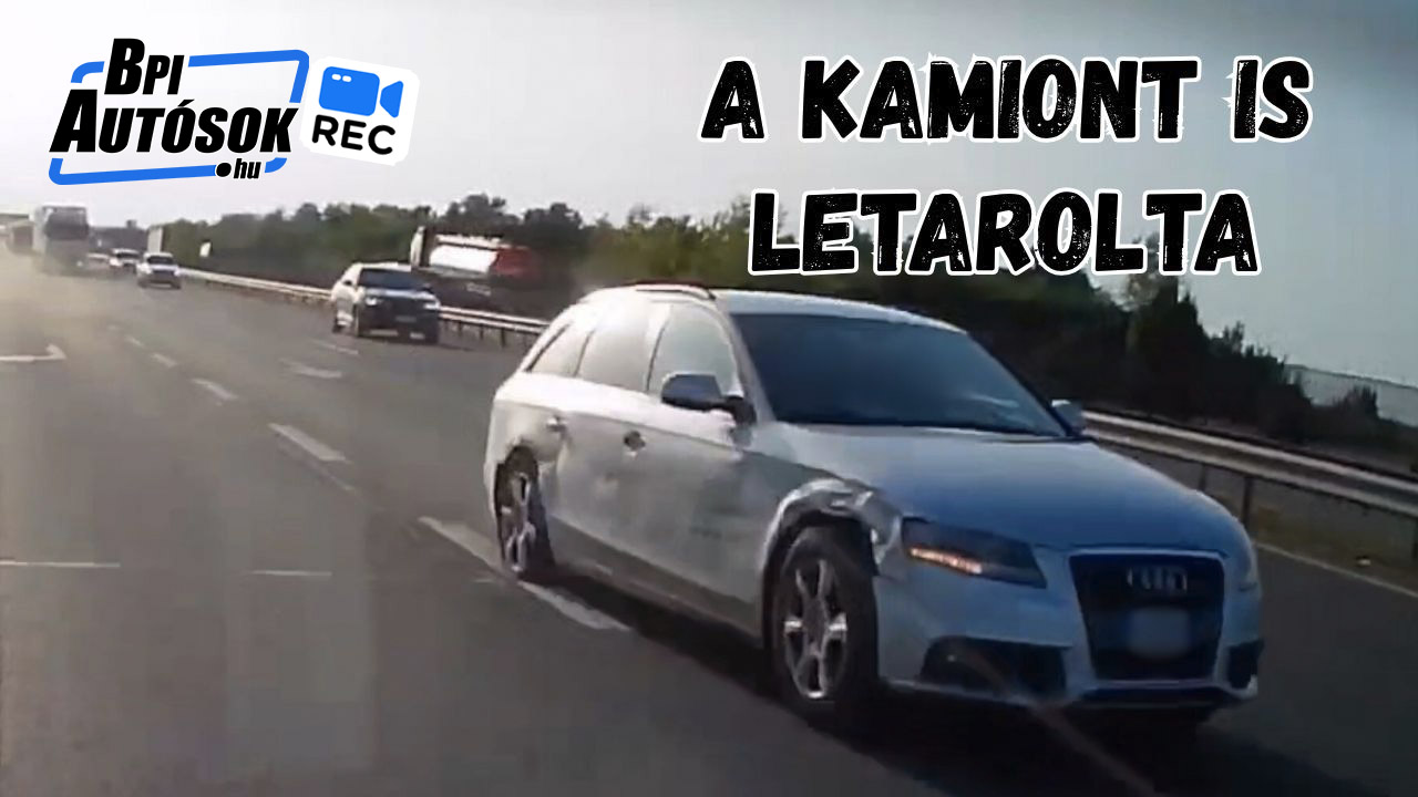 Audis csapódott szalagkorlátról szalagkorlátra, majd autószállító trélernek rohant az M43-ason