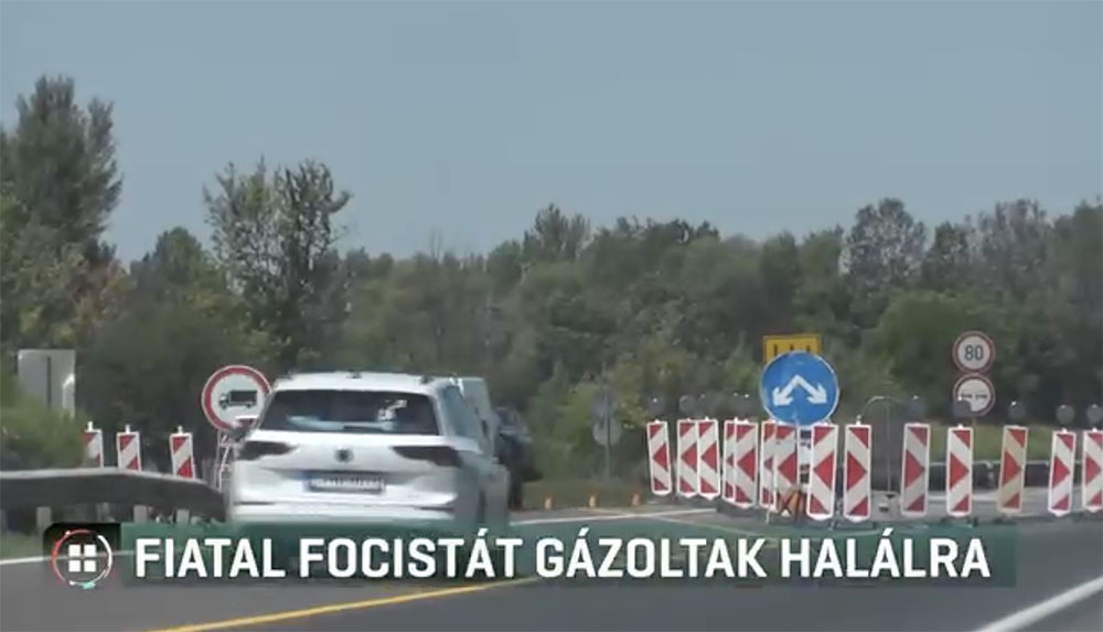 Tragédia az M1-esen: Halálra gázolták egy fiatal focistát