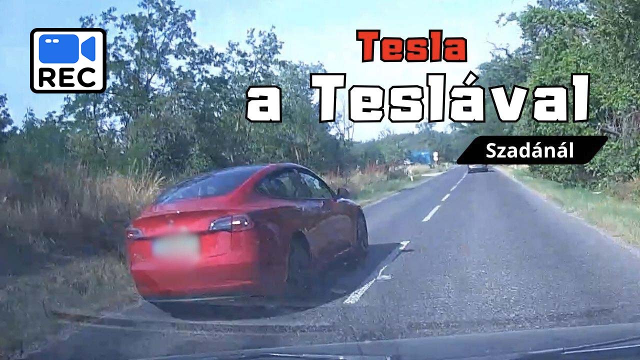 Tesla a Teslával – ez van, ha valaki semmibe veszi a KRESZ-t: hajmeresztő jelenet Szadánál
