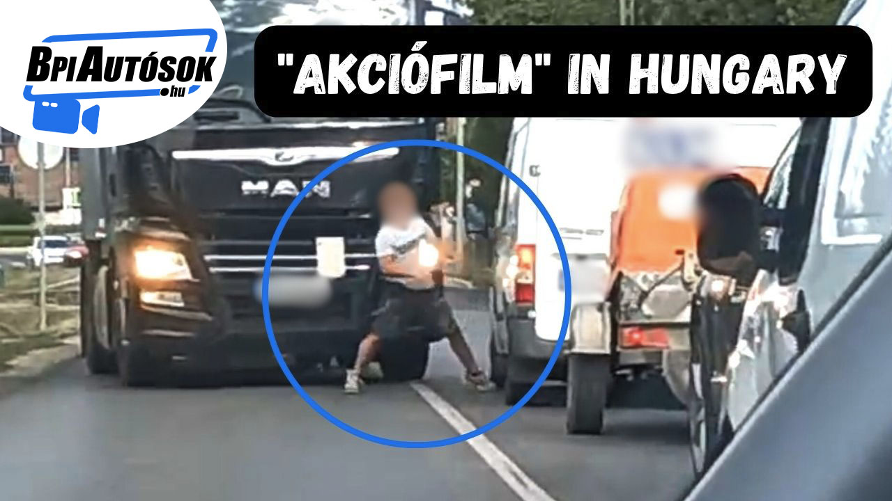 Mint egy bosszúfilmben: üldözés, forgalomfeltartás, majd dulakodás a főút közepén