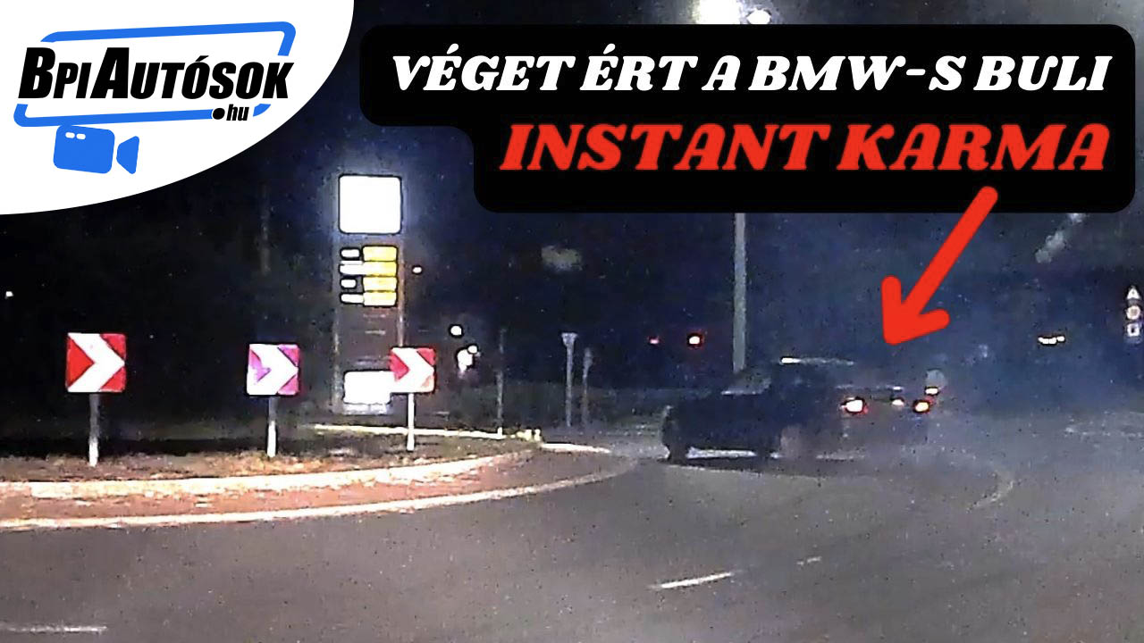 A második körnél ért véget a mutatvány – rendőrautó kapcsolta le a driftelő BMW-st Debrecenben