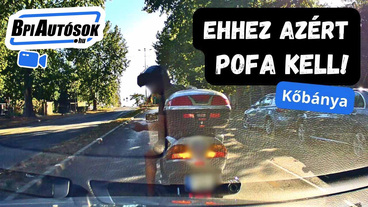 Egy gátlástalan motoros akciója Kőbányán