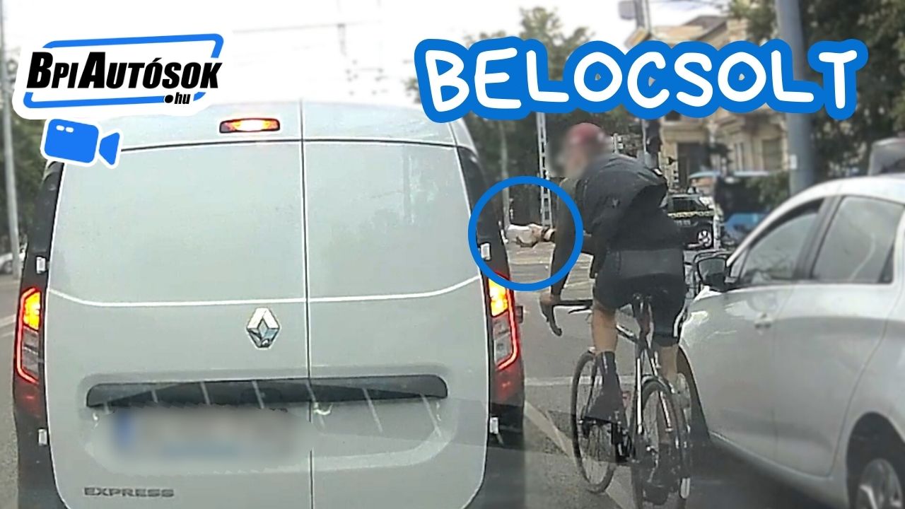 Kulacsot rántott a biciklis, majdnem gázolás lett belőle a Stefánia úton