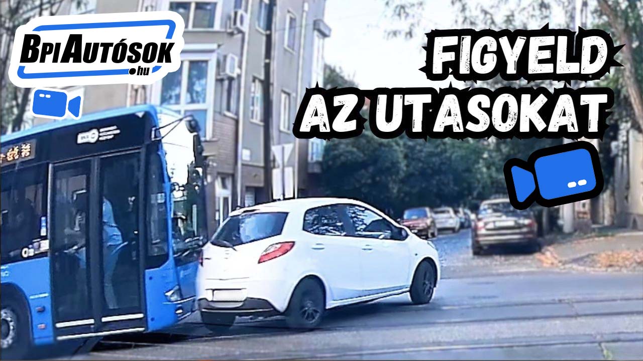 Amit az utasok nem felejtenek el: egy Mazda vágott a busz elé