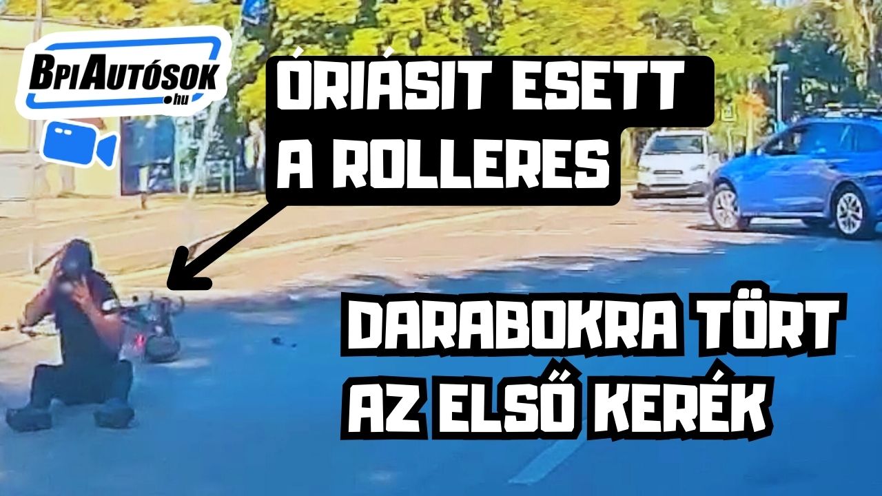 Óriásit esett rollerrel – sisak nélkül ez végzetes lett volna