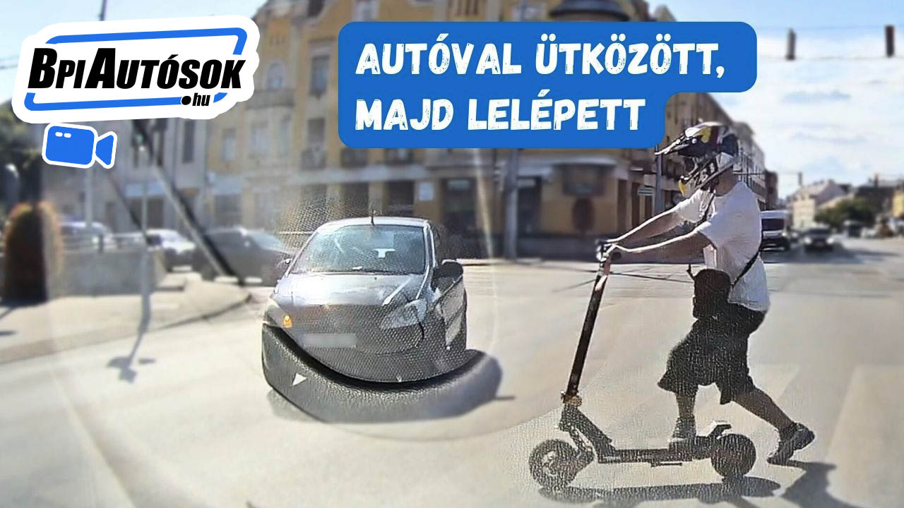 Autóval ütközött, majd kereket oldott egy rolleres Újpesten