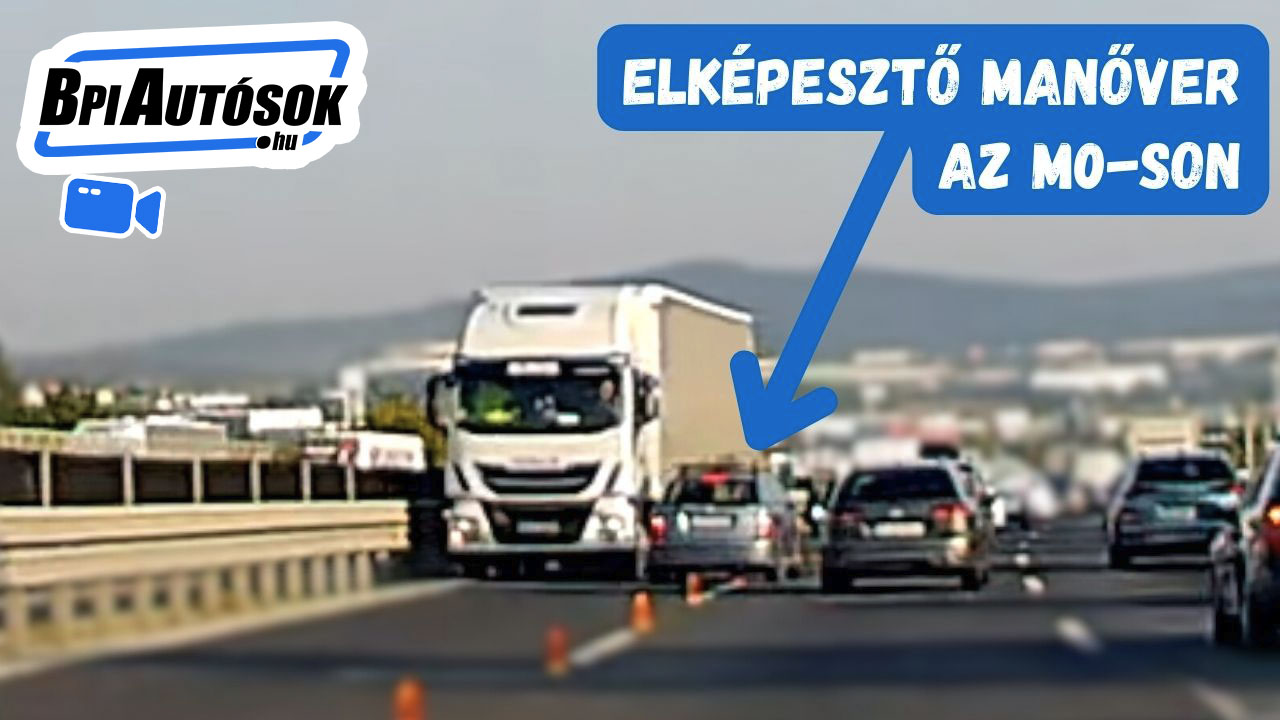 Elképesztő manőverrel úszta meg figyelmetlenségét egy skodás az M0-son