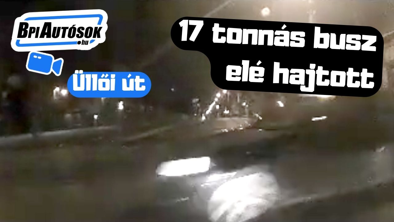 Centiken múlt a buszbaleset az Üllői úton – elképesztő felvétel