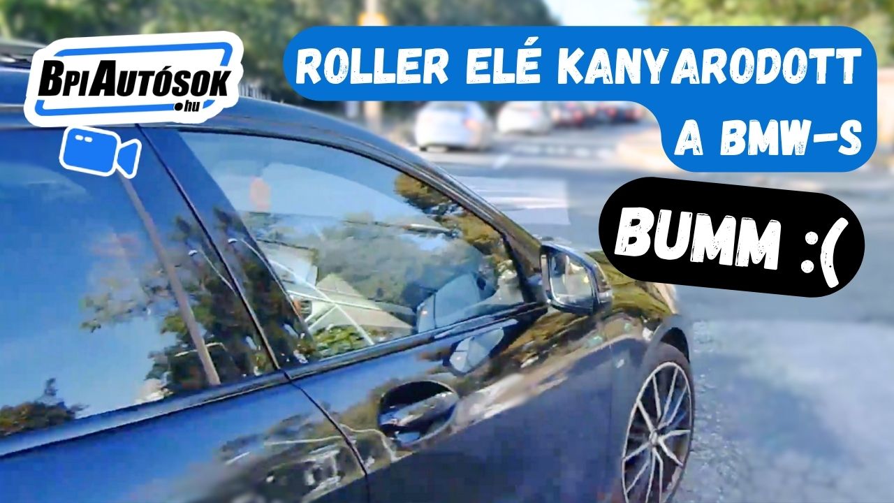 Egyik BMW-s szalagkorlátnak csapódott, a másik meg rolleres elé kanyarodott