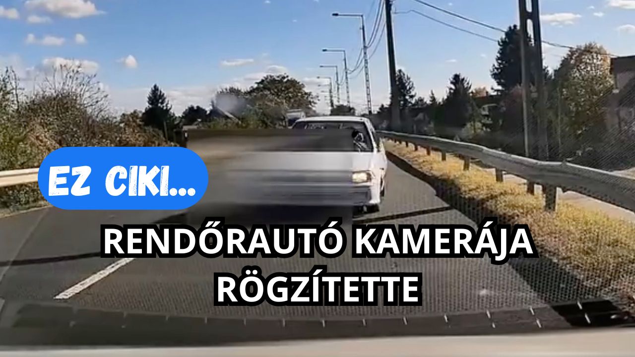 Ez ciki: Frontálisan rendőrautónak hajtott majdnem a Holt-Tiszánál bámészkodó sofőr