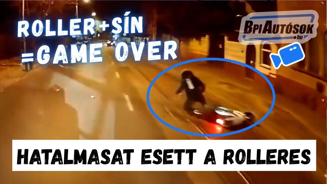 Villamossínen rollerezett, hatalmasat esett a 20. kerületben