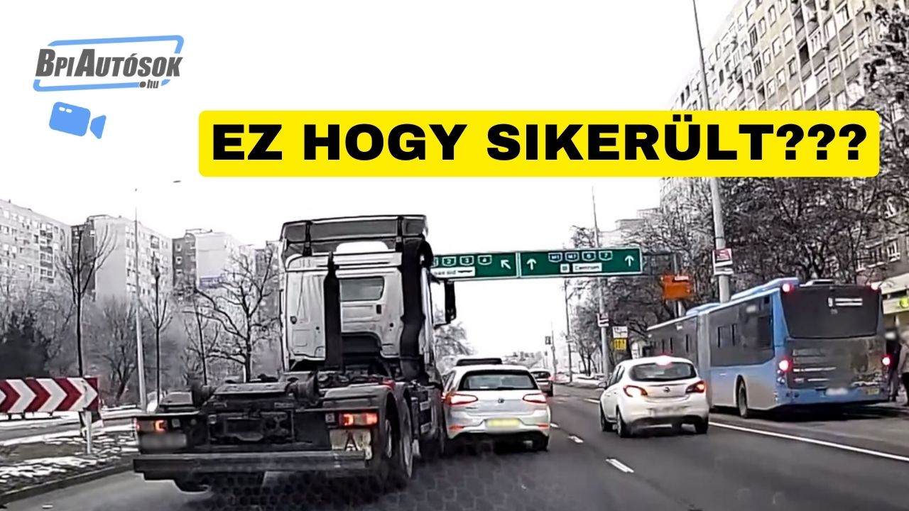 Beengedte a kamiont – pár másodperc múlva csattant a szerencsétlen golfos